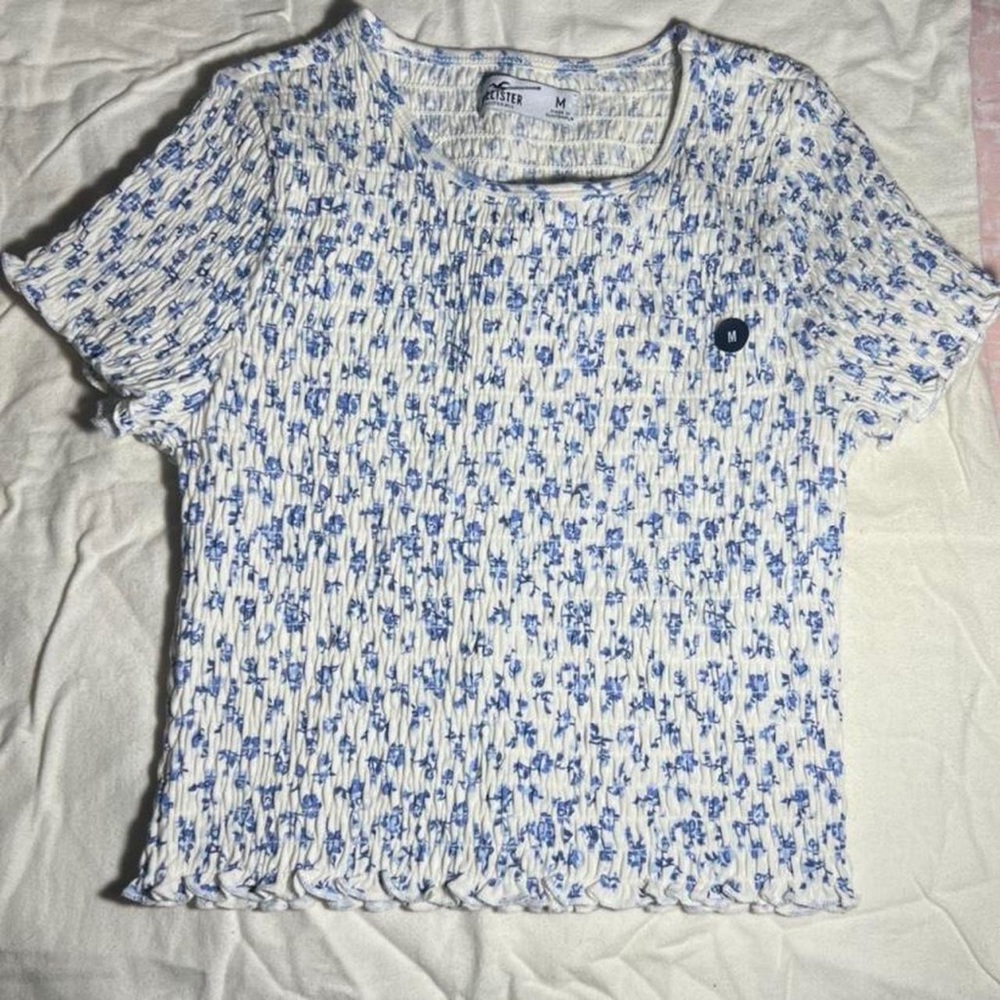 Cinched Hollister “baby” crop top